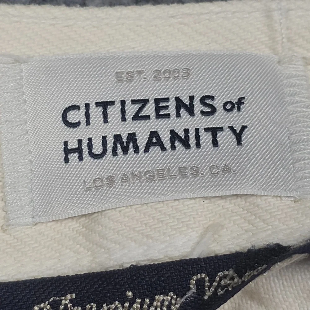 Citizens of Humanity Gaucho Trousers Pants Women's 28 Ivory Wide Leg NWT *Marks - Picture 8 of 16